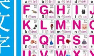 26个拼音字母列表读法是什么